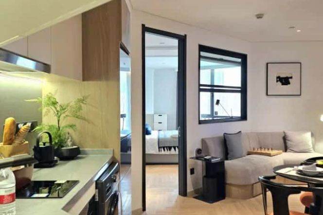 Brand-new luxury 1br serviced apt in Jing'an nr L3,4,8