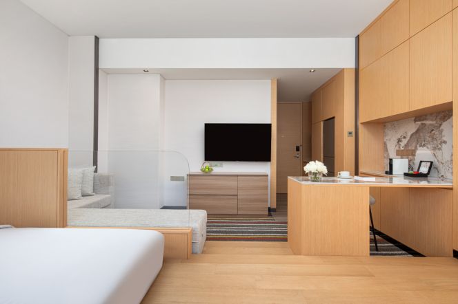 Brand-new luxury studio serviced apt in Yangpu nr L10