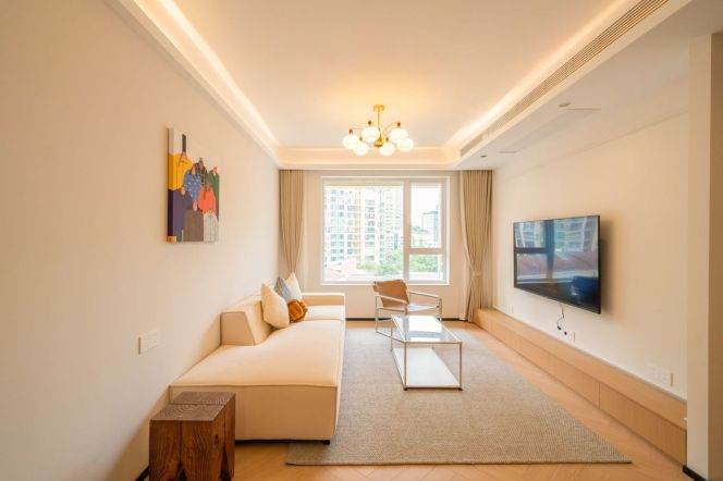 zhongshan park floor heat 1BR/big living room@L2/3/4