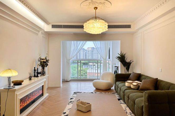 Modern decoration 2brs with floor heating and balcony in Gubei 