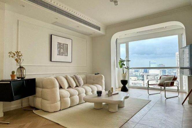 modern big 2brs plus study floor heating nice furniture beside Huang pu river line 4,8 