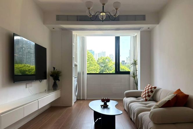 Good view/modern 1br 2lr/big living room/with central AC/Zhongshan park@L2/3/4