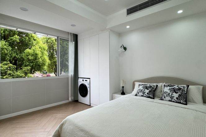 Green 1BR + elevator + green view | Zhongshan Park Metro L2/3/4 | 2F New decoration