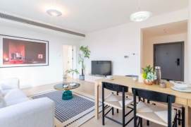 modern big 1 bedroom floor heating modern furniture in Jing an temple 17K