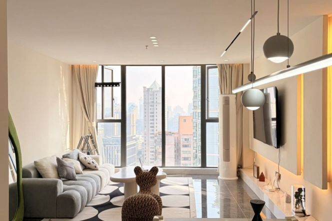 1 Big Br, 1 Living room, 80 sqm, High rise Building @ Xiaonanmen station L9
