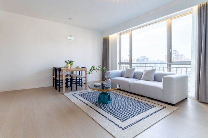 modern big 1 bedroom floor heating modern furniture in Jing an temple 17K
