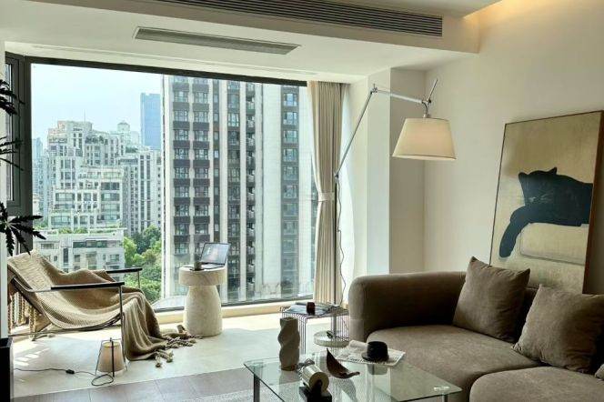 1 Big Br with Floor heating/Central ac/Dish washer, 80 sqm @ Changshou metro L7&13