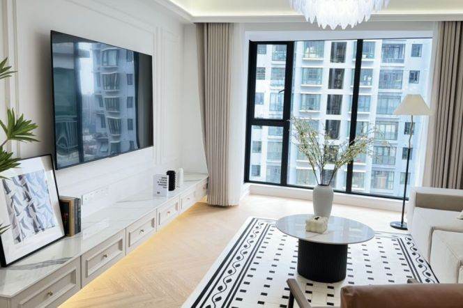 modern big 3brs floor heating open balcony nice view beside Huang pu river 