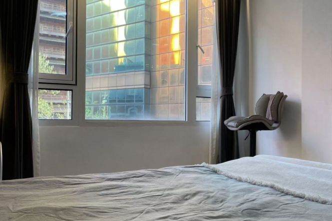 Modern&Bright Elevator 1Bdr 1Bath Apt+Jing An Temple+Great View