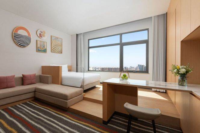 Brand-new luxury studio serviced apt in Yangpu nr university L10