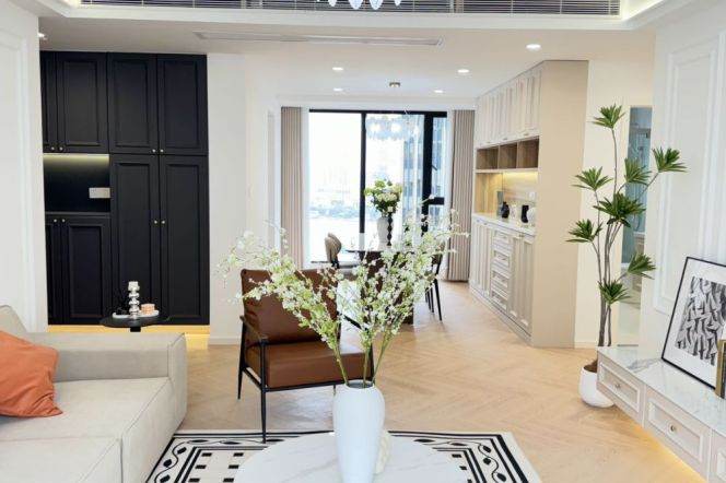 modern big 3brs floor heating open balcony nice view beside Huang pu river 