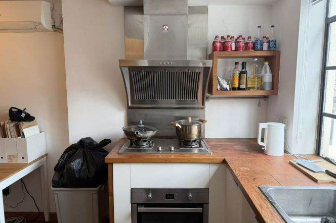 1 br near L2/L7/L14 jing'an temple station+floor heating+balcony