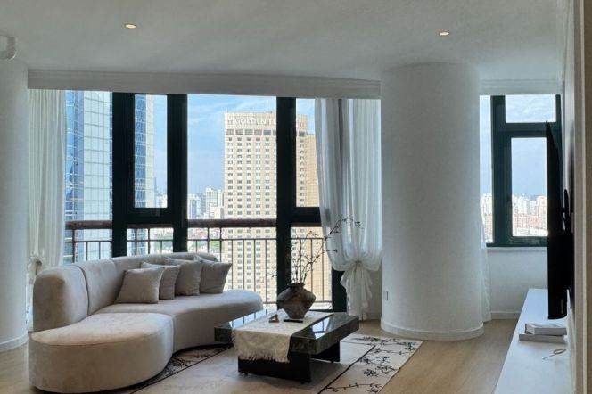 Modern 2Br-2bathr apt + balcony | West Yan'an rd Metro L3&4 | Central AC 15.8K