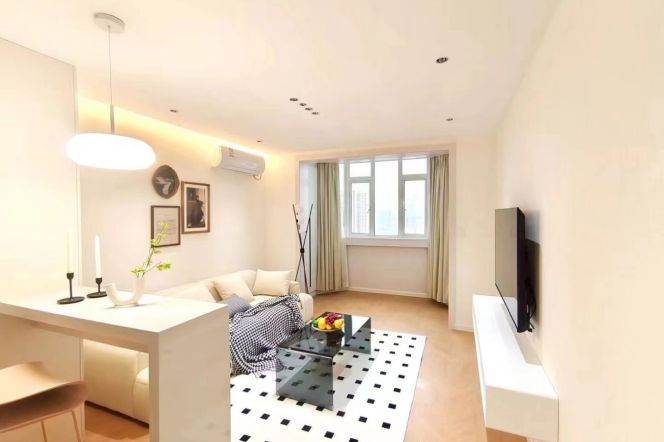 Zhaojiabang rd/modern 1br 1lr/big living room/elevator/bright room,@L7/9