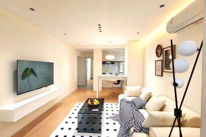 Zhaojiabang rd/modern 1br 1lr/big living room/elevator/bright room,@L7/9
