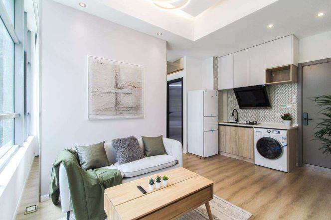 High ceiling bright 1br Nr Zhaojiabang Rd M7/9