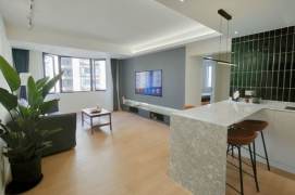 modern big 2brs floor heating modern furniture near Jing an temple line 2,7,14