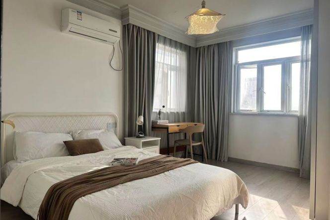 Full furnished 2br/85sqm & elevator/oven @Jing'An temple metro