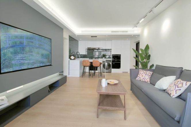 modern big 2brs floor heating modern furniture near Jing an temple line 2,7,14