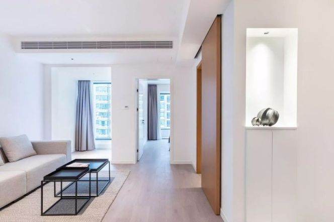 modern big 1 bedroom floor heating nice  furniture beside su zhou river Zhong shan park 12K 