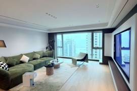 brand new super modern 3brs floor heating balcony beside Huang pu river 