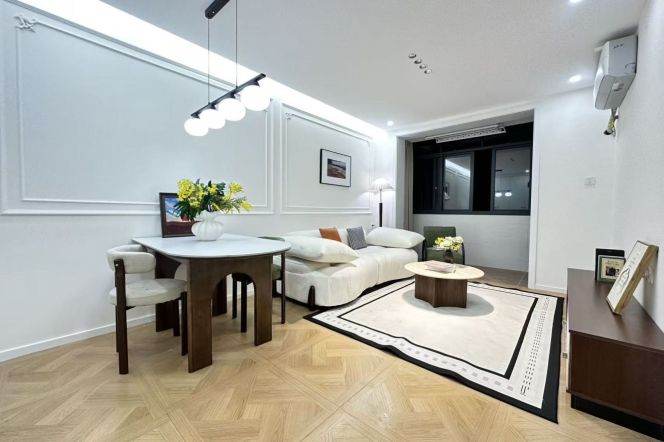 Pudong area/modern 1br 2lr/with central AC/bright room,Minsheng rd@L18/6