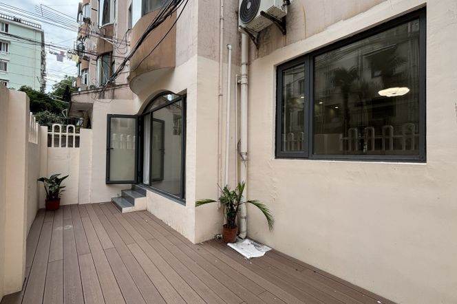 15K+Big Yard+Modern&Bright&Spacious 2Bdrs 1Bath Apt+Jing An Temple+L14 Wu Ding Rd+Floor Heating