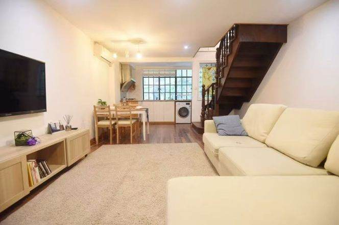 1 br near L2/L7/L14 jing'an temple station+floor heating