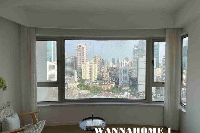 Modern&Spacious&Bright 2Bdrs 2Baths Apt+Top Compound+Jing An Temple+Stunning View