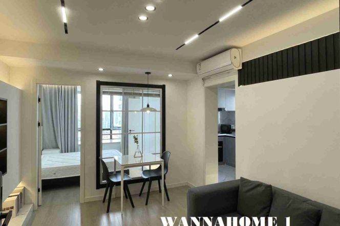 Stunning View+Modern&Really Bright 1Bdr 1Bath Apt+West Nanjing Rd+Nice Balcony+Great Compound