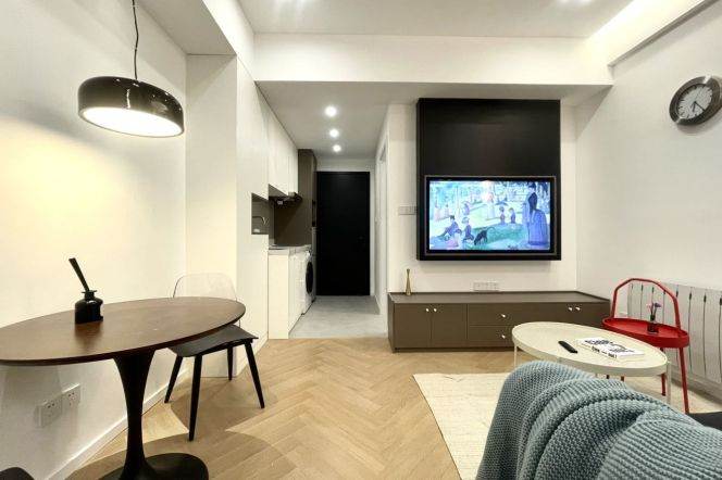 Charming duplex/1br 1lr/big living room/elevator/wall heating,Wuding rd@L14