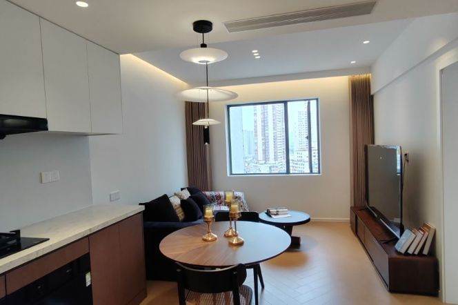 0 Distance to Jing'an temple| 1 Br, 1 Ba, Brand New, High Floor View