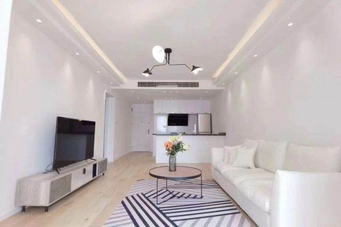 Modern decoration 2brs with floor heating and balcony  in Jiao tong university and Xujiahui area 