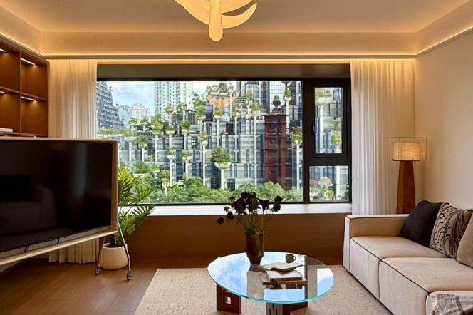   Bright River-view 3-Bedroom Apartment with Full Heating & High-end Appliances
