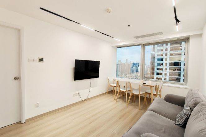 2BR 2BA 100m² High-Floor in Ascott Middle Huaihai Rd, 16.5k
