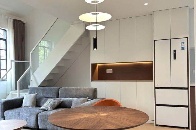 West Nanjing Road - historic buildings - renovated- 1bed duplex - spacious Livingroom