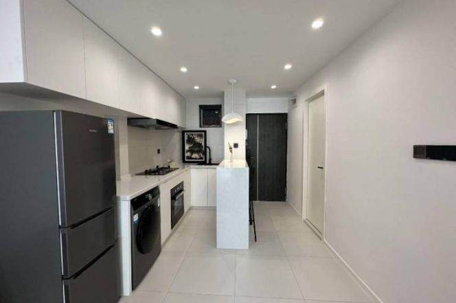 Nice one bedroom elevator apt with central AC & oven & Bathtub @Xujiahui