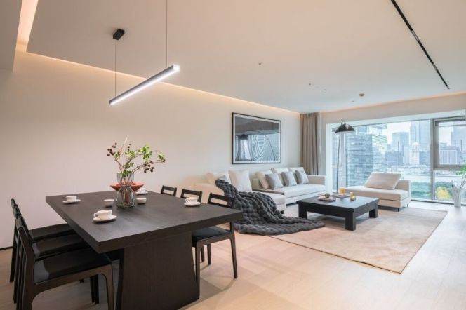 modern big 3brs floor heating floor heating nice view in Shimao Huang pu river 
