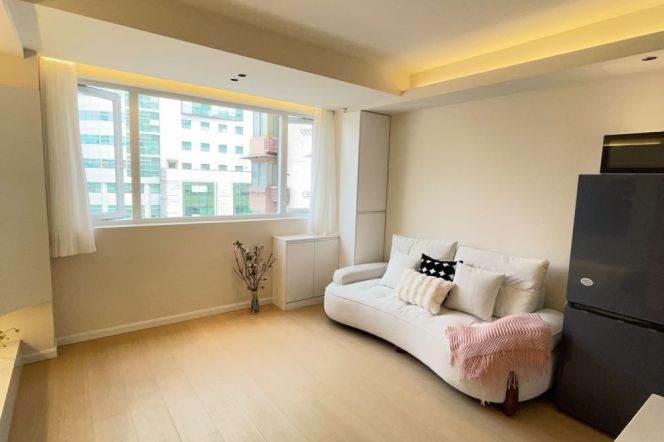 Jing'an Temple/modern 1br 2lr/elevator/spacious&cozy/bright room,@L14/2/7