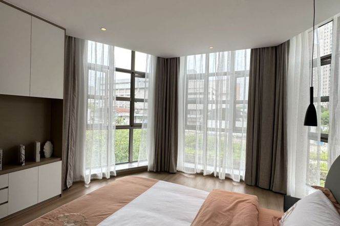 2 Brs, 1 Living room, Floor heating/Central ac/Dish washer, 120 sqm @ Yaohong metro L15