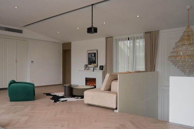 One-floor view of the Huangpu River property, top-floor duplex with terrace and parking space