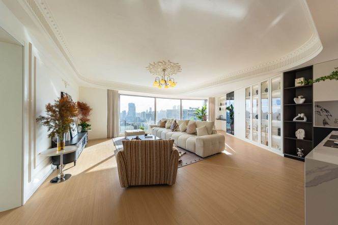 modern big super modern 4brs floor heating brand new furniture beside Huang pu river