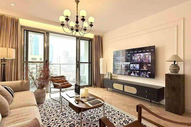 Jiangning rd/Kangding rd floor heating 2brs apt with balcony; L7