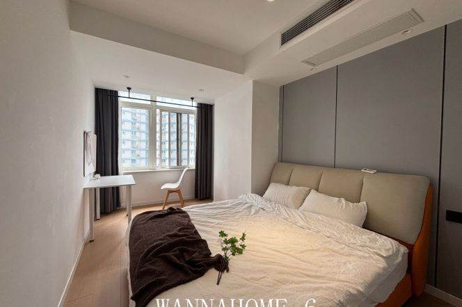 6.9K+Can Short-term Rent+ Spacious 1Bdr 1Bath Apt+Elevator+West NanJing Rd CBD+Stunning View