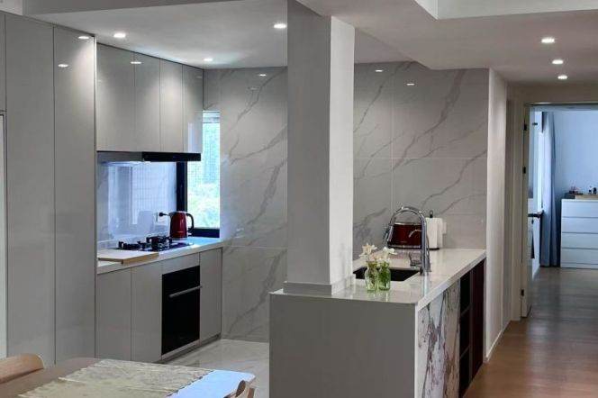 modern big 3brs floor heating nice balcony modern furniture beside library Wu kang road