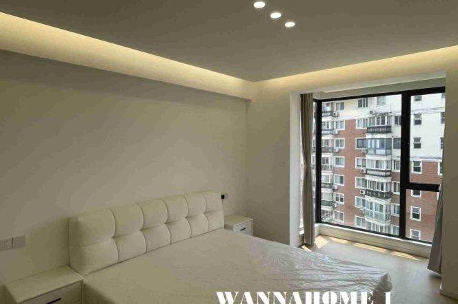Spacious&New 2Bdrs 2Baths Apt+Green Compound+Su Zhou Creek/L7+13 Chang Shou Rd Metro