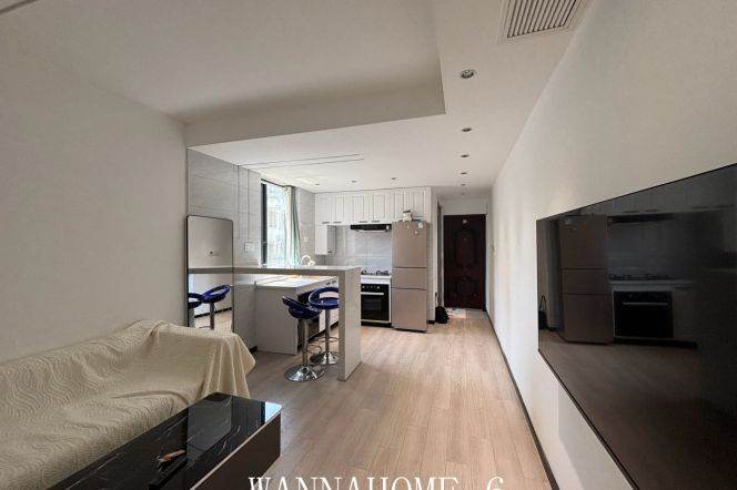 7K+Spacious&Modern 1Bdr 1Bath Apt+L14 Wu Ding Rd+Jing An Temple+Floor Heating+Large Storage