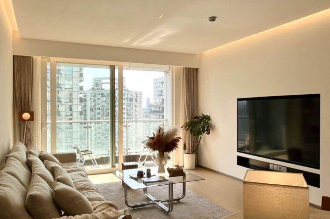 Modern decoration 1bedroom with floor heating and balcony  belong to Tianzifang area