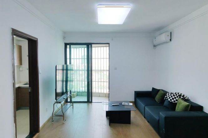 High floor view 1 br with 2 balcony,easy to NYU shanghai, 6 mins to L 6 GaoQing Rd St.