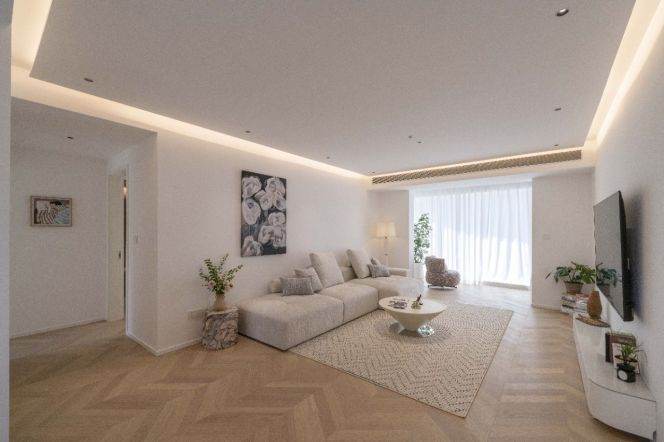 modern big 2 bedrooms floor heating modern furniture beside Huang pu river 